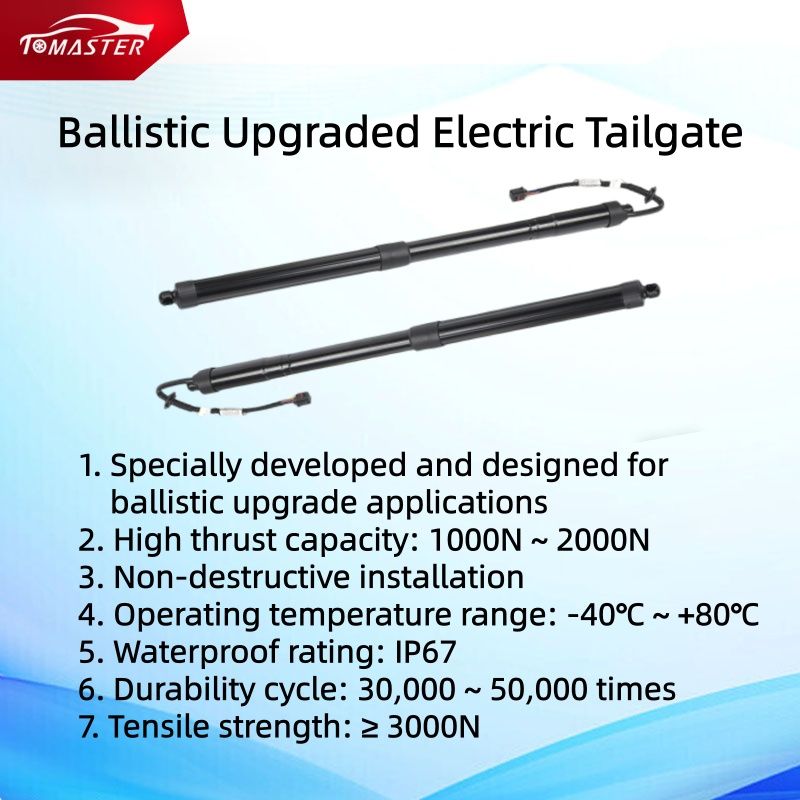 Ballistic-Grade Upgraded Electric Tailgate Struts | 1000N-2000N High-Thrust for Armored SUVs & Limos