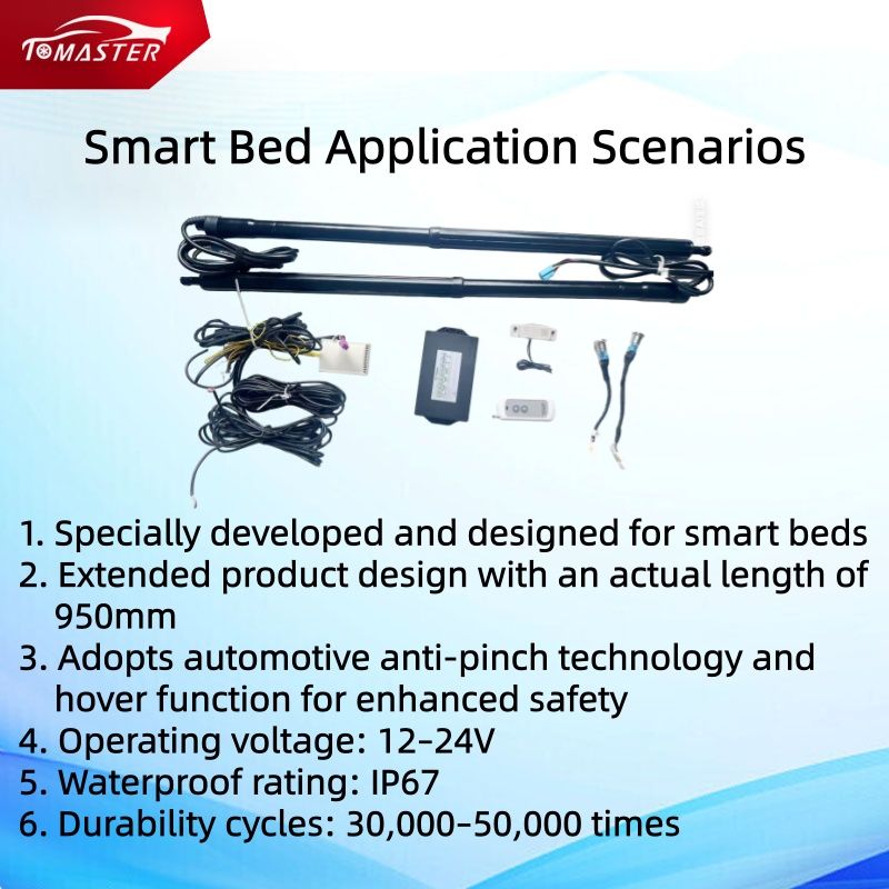 Automotive-Grade Smart Bed Electric Lift Struts | 950mm Extended Motorized Actuator with Anti-Pinch Safety