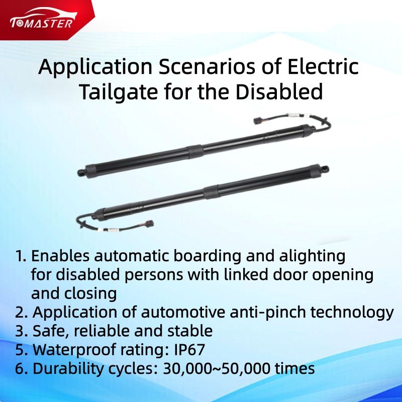 Tomaster Smart Electric Tailgate for Disabled-Accessible Vehicles (WAV) | One-Click Wheelchair Integration & Automotive Anti-Pinch Safety