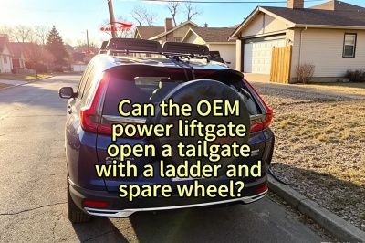 Can a Factory Power Tailgate Handle a Rear Ladder and Spare Tire Carrier?